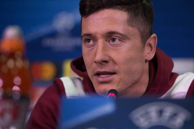 Fußball, CL, Bayern München PK November 22, 2016 - Rostov-On-Don, Russia - Franck Robert Lewandowski of FC Bayern Munich attends a press conference PK Pressekonferenz prior to the UEFA Champions League Group D football match between FC Bayern Munich and FC Rostov, at Olimp 2 Stadium in Rostov-on-Don, Russia on Novemberr 22, 2016. FC Bayern Muenchen - Training & Press Conference  - ZUMAn230 20161122_zaa_n230_078