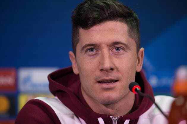 Fußball, CL, Bayern München PK November 22, 2016 - Rostov-On-Don, Russia - Franck Robert Lewandowski of FC Bayern Munich attends a press conference PK Pressekonferenz prior to the UEFA Champions League Group D football match between FC Bayern Munich and FC Rostov, at Olimp 2 Stadium in Rostov-on-Don, Russia on Novemberr 22, 2016. FC Bayern Muenchen - Training & Press Conference  - ZUMAn230 20161122_zaa_n230_079
