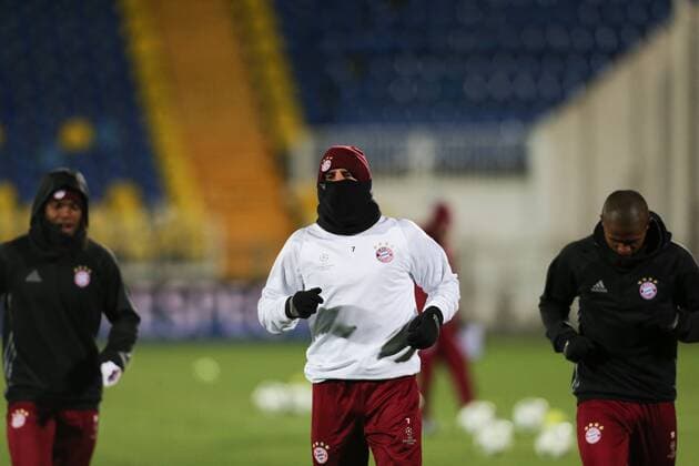 Fußball, CL, Bayern München Training November 22, 2016 - Rostov-On-Don, Russia - Franck RiboÂ©ry of FC Bayern Munich during a training session prior to the Champions League Group D soccer match between FC Bayern Munich and FC Rostov, at Olimp 2 Stadium in Rostov-on-Don, Russia on Novemberr 22, 2016. FC Bayern Muenchen - Training & press conference PK Pressekonferenz  - ZUMAn230 20161122_zaa_n230_089