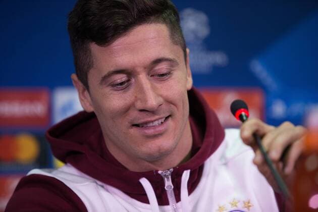 Fußball, CL, Bayern München PK November 22, 2016 - Rostov-On-Don, Russia - Franck Robert Lewandowski of FC Bayern Munich attends a press conference PK Pressekonferenz prior to the UEFA Champions League Group D football match between FC Bayern Munich and FC Rostov, at Olimp 2 Stadium in Rostov-on-Don, Russia on Novemberr 22, 2016. FC Bayern Muenchen - Training & Press Conference  - ZUMAn230 20161122_zaa_n230_081