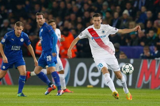Fußball, CL, Leicester City - FC Brügge Club s Hans Vanaken pictured in action during a game between British club Leicester City Football Club and Belgian first division soccer team Club Brugge KV, the fifth game of the Champions League group stage competition, in the group G, in Leicester, Great Britain, Tuesday 22 November 2016. BRUNOxFAHY  x04980679x