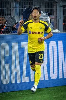 Shinji Kagawa (Borussia Dortmund 23) beim Torjubel nach dem Treffer zum 1:1 beim Champions League Spiel zwischen Borussia Dortmund und Legia Warschau am 22.11.2016 Dortmund Copyright: xSchuelerx xEibnerx-xPressefotox EP_JSE