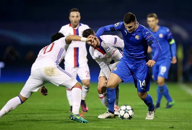 Fußball, CL, Dinamo Zagreb - Olympique Lyon UEFA Champions League, GNK Dinamo vs. Olympique Lyonnais 22.11.2016., Maksimir Stadium, Zagreb, Croatia - UEFA Champions League, Group H, Round 5, GNK Dinamo vs. Olympique Lyonnais. Amer Gojak.  IgorxKralj PIXSELL
