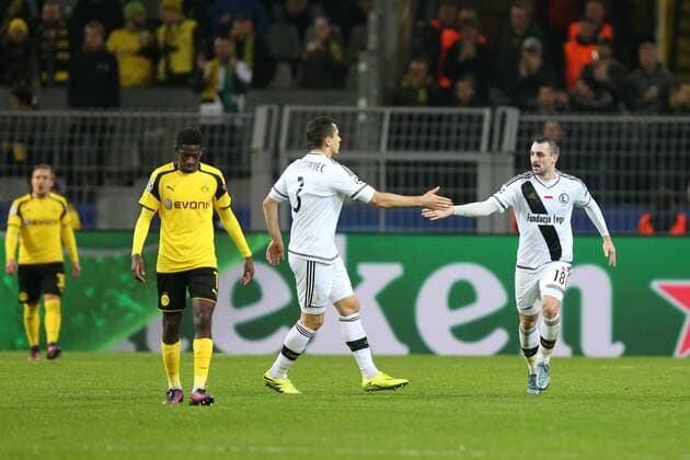 DORTMUND 22.11.2016 UEFA CHAMPIONS LEAGUE GROUP F MATCH - BVB Borussia DORTMUND vs LEGIA WARSAW: TOMASZ JODLOWIEC MICHAL KUCHARCZYK  161122PYK0152