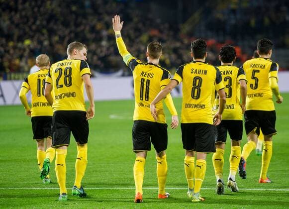 2016.11.22 , Football UEFA Champions League Season 2016 2017 Borussia Dortmund - Legia Warszawa Marco Reus goal celebration  20161122PF_RO0361
