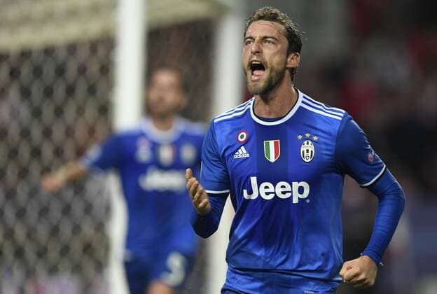 Fußball, CL, FC Sevilla - Juventus Turin Sevilla, Spanien: Claudio Marchisio - Fussball, Champions League, FC Sevilla vs. Juventus Turin  xCristobalxDuenasx xChampionsxLeague,2016,xSevillaxFCx-xJuventusx