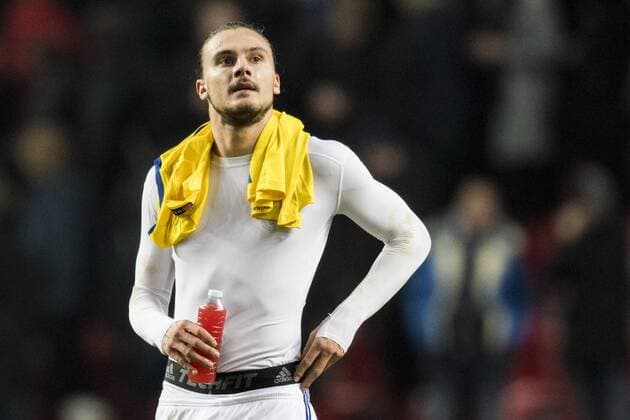 Fußball, CL, FC Kopenhagen - FC Porto 161122 FC Kopenhagen s Erik Johansson enttäuscht Fußball Champions League 2016 2017 FC Kopenhagen - FC Porto.  Copyright: PETTERxARVIDSON BB161122PA042