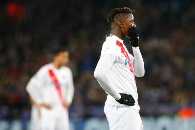Club s Anthony Limbombe looks dejected after a game between British club Leicester City Football Club and Belgian first division soccer team Club Brugge KV, the fifth game of the Champions League group stage competition, in the group G, in Leicester, Great Britain, Tuesday 22 November 2016. BRUNOxFAHY  x04980804x