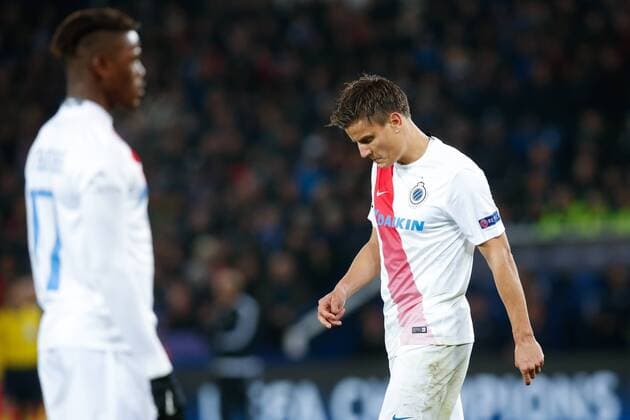 Club s Jelle Vossen looks dejected after a game between British club Leicester City Football Club and Belgian first division soccer team Club Brugge KV, the fifth game of the Champions League group stage competition, in the group G, in Leicester, Great Britain, Tuesday 22 November 2016. BRUNOxFAHY  x04980805x