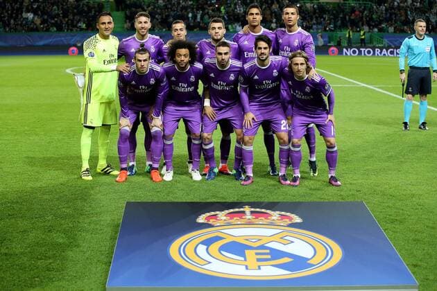 November 22, 2016 - Lisbon, Aveiro, Portugal - Real Madrids Inicial team in action during the UEFA Champions League match between Sporting Clube de Portugal and Real Madrid at Estadio Jose Alvalade on November 22, 2016 in Lisbon, Portugal. Sporting CP v Real Madrid - UEFA Champions League 2016 17  - ZUMAn230 20161122_zaa_n230_402