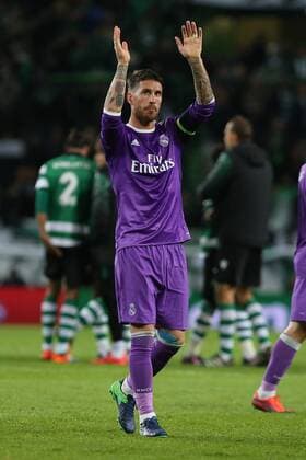 November 22, 2016 - Lisbon, Aveiro, Portugal - Real Madrids defender Sergio Ramos from Spain in action during the UEFA Champions League match between Sporting Clube de Portugal and Real Madrid at Estadio Jose Alvalade on November 22, 2016 in Lisbon, Portugal. Sporting CP v Real Madrid - UEFA Champions League 2016 17  - ZUMAn230 20161122_zaa_n230_449