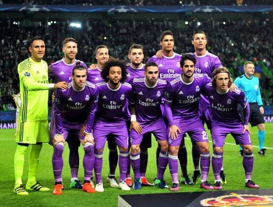 LISBON, Nov. 22, 2016 -- Players of Real Madrid line up ahead of the UEFA Champions League Group F soccer match between Sporting CP and Real Madrid CF at Alvalade stadium in Lisbon, Portugal, Nov. 22, 2016. Real Madrid won 2-1. )(wll) (SP)PORTUGAL-LISBON-SOCCER-UEFA CHAMPIONS LEAGUE-SPORTING CP VS REAL MADRID ZhangxLiyun 