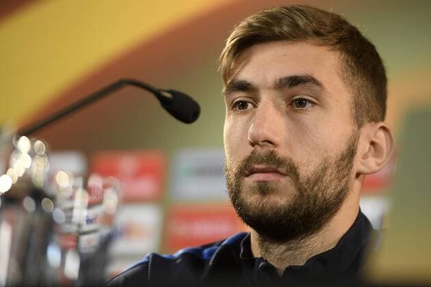 Genk s Tino-Sven Susic pictured during a press conference PK Pressekonferenz of Belgian soccer team RC Genk, Wednesday 23 November 2016, in Genk. Tomorrow Genk is playing the fifth game of the group stage of the Europa League competition against Austrian team Rapid Wien in the group F. YORICKxJANSENS  x04981155x