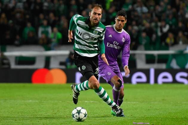 UEFA Champions League Portugal, Lisbon,Nov 22,2016 - SPORTING-REAL MADRID - Bas Dost in action during UEFA Champions League football match between Sporting and Real Madrid, in Lisbon, Portugal.  Copyright: BrunoxdexCarvalho
