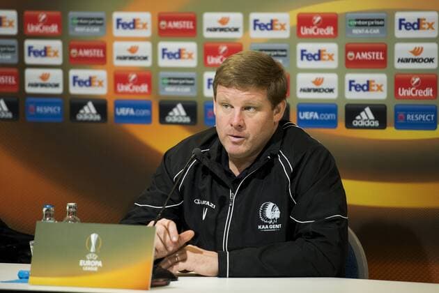 Fußball, EL, PK KAA Gent Gent s head coach Hein Vanhaezebrouck pictured during a press conference PK Pressekonferenz of Belgian soccer team KAA Gent, Wednesday 23 November 2016, in Gent. Tomorrow Gent is playing the fifth game of the group stage of the Europa League competition against Portuguese team SC Braga, in the group H. JASPERxJACOBS  x04981275x