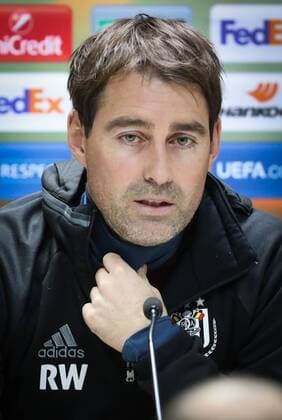 Anderlecht s head coach Rene Weiler pictured during a press conference PK Pressekonferenz of Belgian soccer team RSC Anderlecht, Wednesday 23 November 2016, in Baku, Azerbaijan. Tomorrow Anderlecht is playing the fifth game of the group stage of the Europa League competition against Azerbaijani team FK Qabala, in the group C. VIRGINIExLEFOUR  x04981493x