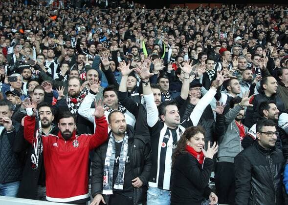 UEFA Champions League Group B match between Besiktas and Benfica at Vodafone Arena in Istanbul , Turkey ,November 23 , 2016. Pictured Fans of Besiktas. 