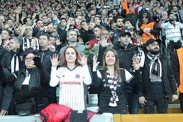 UEFA Champions League Group B match between Besiktas and Benfica at Vodafone Arena in Istanbul , Turkey ,November 23 , 2016. Pictured Fans of Besiktas. 