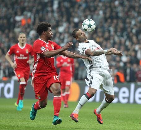 UEFA Champions League Group B match between Besiktas and Benfica at Vodafone Arena in Istanbul , Turkey ,November 23 , 2016. Pictured: Ricardo Quaresma (R) of Besiktas and Eliseu (L) of Benfica. 