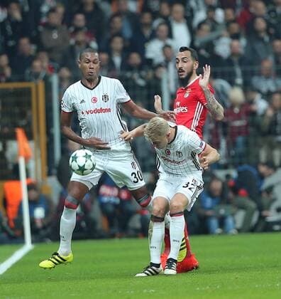 UEFA Champions League Group B match between Besiktas and Benfica at Vodafone Arena in Istanbul , Turkey ,November 23 , 2016. Pictured: Marcelo and Andreas Beck of Besiktas and of Benfica. 