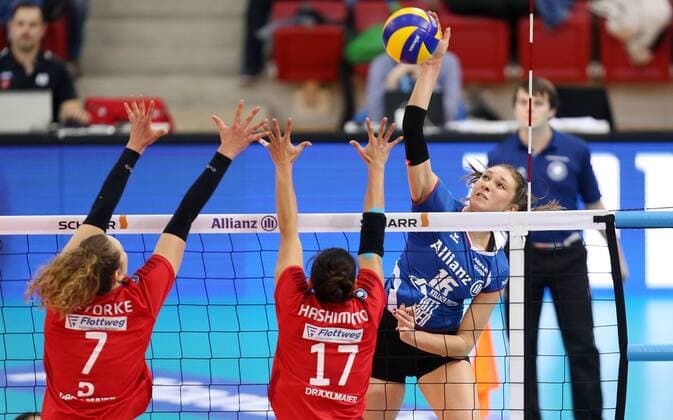 Stuttgart Volleyball DVV-Pokal Halbfinale Allianz MTV Stuttgart vs. Rote Raben Vilbiburg, Michaela Mlejnkova (MTV)