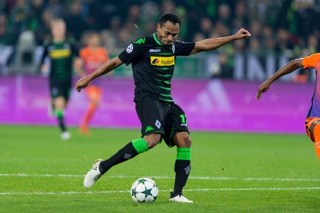 Moenchengladbach, Germany 23.11.2016, UEFA Champions League - 2016 17 Season, Group C - Matchday 5, Borussia Moenchengladbach - Manchester City FC, TOR zum 1:0 durch Raffael (Moenchengladbach) ( DeFodi001