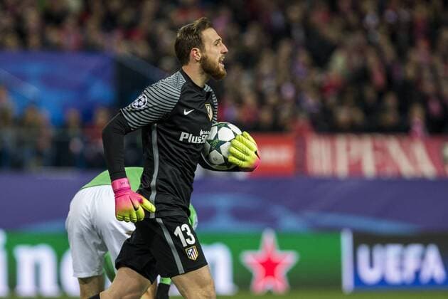 Atletico de Madrid s Jan Oblak during the Champions League match between Atletico de Madrid and PSV Eindhoven at Vicente Calderon Stadium in Madrid , Spain. November 23, 2016.  (20161123011)