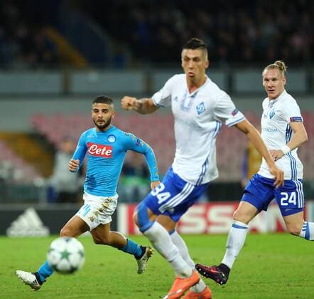 Lorenzo Insigne Napoli, Yevhen Khacheridi Dynamo Kiev Napoli 23-11-2016 Stadio San Paolo Football Calcio UEFA Champions League 2016 2017 Group B. SSC Napoli vs. Dynamo Kiev cesarexpurini