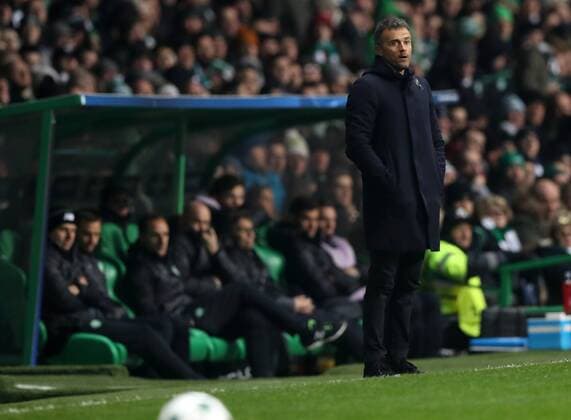 Football - 2016 2017 UEFA Champions League - Group C: Celtic vs. Barcelona Manager of Barcelona Luis Enrique , at Celtic Park. COLORSPORT 