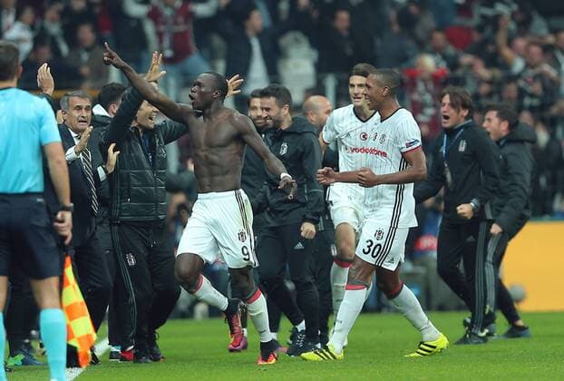 UEFA Champions League Group B match between Besiktas and Benfica at Vodafone Arena in Istanbul , Turkey ,November 23 , 2016. Final Score : Besiktas 3 - Benfica 3 Pictured: Vincent Aboubakar of Besiktas . 
