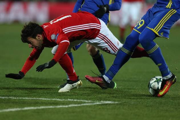 November 23, 2016 - Rostov-On-Don, Russia - Juan Bernat of FC Bayern Munich vie for the ball during the UEFA Champions League Group D football match between FC Bayern Munich and FC Rostov, at Olimp 2 Stadium in Rostov-on-Don, Russia on Novemberr 23, 2016. FC Rostov v FC Bayern Muenchen - UEFA Champions League  - ZUMAn230 20161123_zaa_n230_163