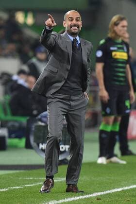 Fußball Champions League Gruppenphase 5. Spieltag Borussia Mönchengladbach - Manchester City am 23.11.2016 im Borussia-Park in Mönchengladbach Josep Pep Guardiola ( Trainer Manchester ) xRx