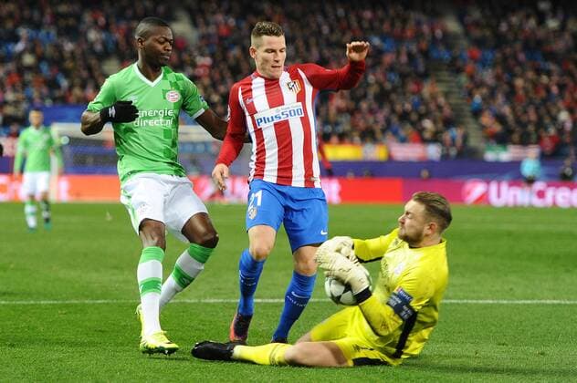 MADRID,SPAIN: Gameiro, 21 of Atletico de Madrid during the UEFA Champions League Group D match between Atletico de Madrid and PSV Einhoven at Estadio Vicente Calderon on 23 11 2016, in MADRID, SPAIN. Photo by Sonia Canada Cordon Press  xSoniaxCanadax xx