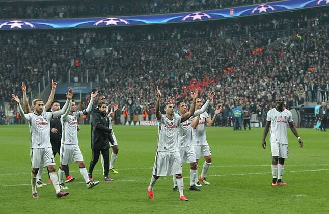 UEFA Champions League Group B match between Besiktas and Benfica at Vodafone Arena in Istanbul , Turkey ,November 23 , 2016. Final Score : Besiktas 3 - Benfica 3 Pictured: Ricardo Quaresma , Adriano , Gokhan Inler and Vincent Aboubakar of Besiktas . 