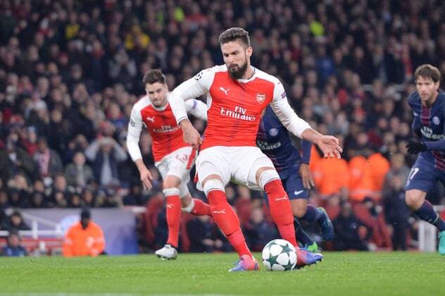 12 Olivier Giroud (ars) - Fussball, Champions League, FC Arsenal vs. Paris Saint Germain PSG - 23 11 2016 AnthonyBIBARD FEP Panoramic 