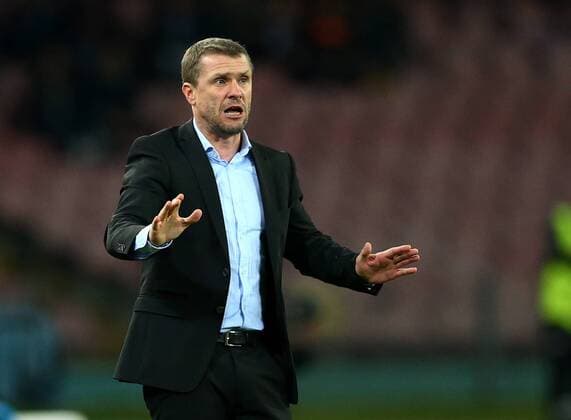 November 23, 2016 - Naples, Italy - Serhiy Rebrov manager of Dynamo Kyiv during the UEFA Champions League match between SSC Napoli and FC Dynamo Kyiv at Stadio San Paolo on November 23, 2016 in Naples. SSC Napoli v FC Dynamo Kyiv - UEFA Champions League  - ZUMAn230 20161123_zaa_n230_213