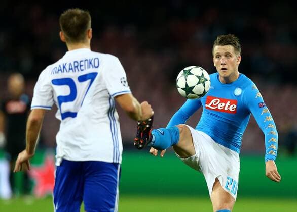 November 23, 2016 - Naples, Italy - Piotr Zielinski (N) during the UEFA Champions League match between SSC Napoli and FC Dynamo Kyiv at Stadio San Paolo on November 23, 2016 in Naples. SSC Napoli v FC Dynamo Kyiv - UEFA Champions League  - ZUMAn230 20161123_zaa_n230_216