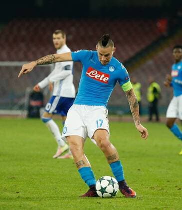 November 23, 2016 - Naples, Italy - Marek Hamsik of SSC Napoli in action during the Champions League match between SSC Napoli and Dinamo Kiev at San Paolo Stadium, in Naples, Italy on Nov 23, 2016. SSC Napoli v FC Dynamo Kyiv - UEFA Champions League  - ZUMAn230 20161123_zaa_n230_245