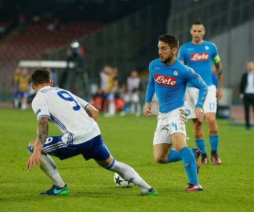 November 23, 2016 - Naples, Italy - Dries Mertens of SSC Napoli in action during the Champions League match between SSC Napoli and Dinamo Kiev at San Paolo Stadium, in Naples, Italy on Nov 23, 2016. SSC Napoli v FC Dynamo Kyiv - UEFA Champions League  - ZUMAn230 20161123_zaa_n230_248