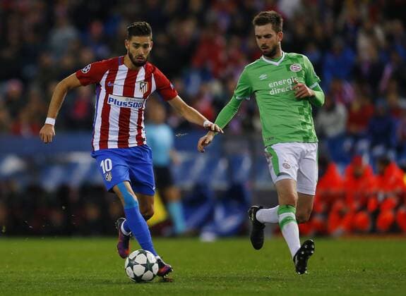 Carrasco. Champions League match played between Atletico Madrid and PSV Eindhoven. In this picture, Carrasco. xAngelxRiverox 