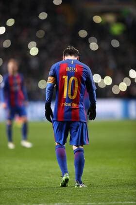 Lionel Messi of Barcelona during the Champions League match at Celtic Park, Glasgow. Picture Date: 23rd November 2016. Pic taken by Lynne Cameron Sportimage EDITORIAL USE ONLY. No use with unauthorised audio, video, data, fixture lists, club league logos or live services. Online in-match use limited to 120 images, no video emulation. No use in betting, games or single club league player publications.