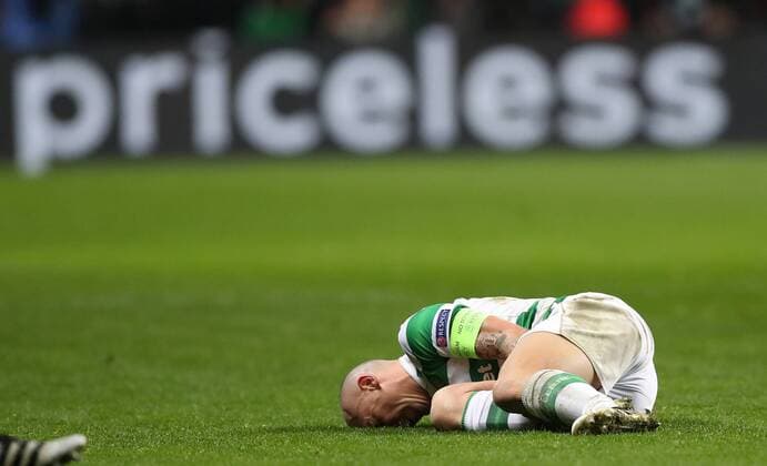 Scott Brown of Celtic during the Champions League match at Celtic Park, Glasgow. Picture Date: 23rd November 2016. Pic taken by Lynne Cameron Sportimage EDITORIAL USE ONLY. No use with unauthorised audio, video, data, fixture lists, club league logos or live services. Online in-match use limited to 120 images, no video emulation. No use in betting, games or single club league player publications.