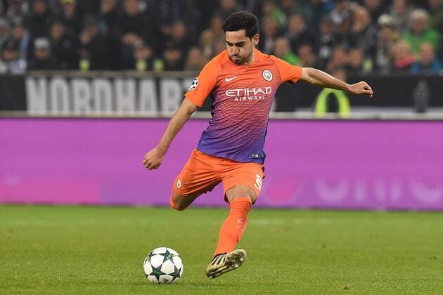 Fußball Champions League Gruppenphase 5. Spieltag Borussia Mönchengladbach - Manchester City am 23.11.2016 im Borussia-Park in Mönchengladbach Ilkay Gündogan ( Manchester ) xRx