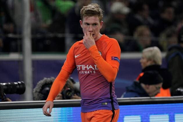 23.11.2016. Moenchengladbach, Germany. Kevin De Bruyne Manchester City in action during the UEFA Champions League match between Borussia Monchengladbach and Manchester City at Borussia Park Stadium on 23 November 2016 in Monchengladbach xlaurent.lairysx  ActionPlus11813322