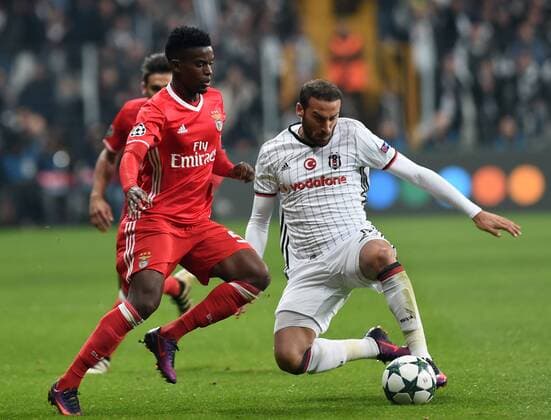(161124) -- ISTANBUL, Nov. 24, 2016 -- Nelson Semedo (L) of Benfica vies with Cenk Tosun of Besiktas during the UEFA Champions League Group B match between Turkey s Besiktas and Portugal s Benfica in Istanbul, Turkey, on Nov. 23, 2016. The match ended with a 3-3 draw. )(wll) (SP)TURKEY-ISTANBUL-SOCCER-UEFA CHAMPIONS LEAGUE-BESIKTAS VS BENFICA HexCanling 