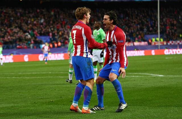 Madrid, Spain. November 23, 2016: Antoine Griezmann forward from Club Atletico de Madrid, celebrating after scoring during the UEFA Champions League group stage agains PSV Eindhoven at the Vicente Calderon stadium.  xIvanxAbanadesxMedinax