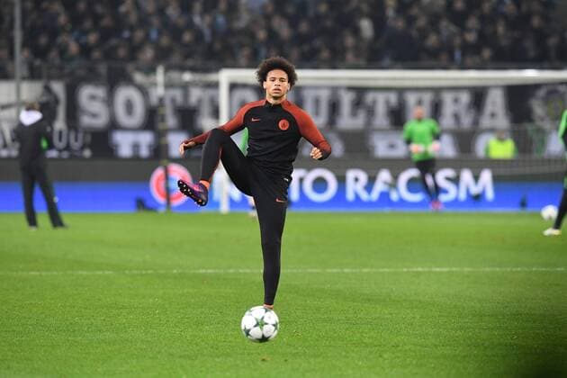 Fussball, UEFA Champions League, Saison 2016 2017, Spieltag 5, Borussia Mönchengladbach - Manchester City FC, 23.11.2016, Stadion im Borussia Park, Mönchengladbach, Leroy Sane , Manchester City,