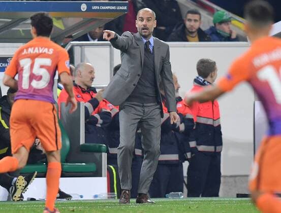 23.11.2016, Fussball UEFA Champions League 2016 17, Vorrunde, 5. Spieltag, Borussia Moenchengladbach - Manchester City 1:1, Trainer Pep Guardiola (Manchester City)