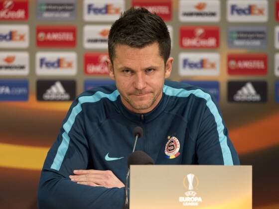 Coach of Sparta David Holoubek speaks at a press conference PK Pressekonferenz prior to the AC Sparta Praha - Southampton match in Prague, Czech Republic, November 23, 2016. (CTKxPhoto MichalxKamaryt) CTKPhotoF201611240657901  kmt archiv