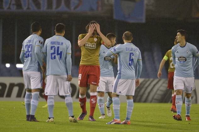 Standard s Ishak Belfodil pictured during a game of the fifth day of the group stage (Group G) of the Europa League competition between Spanish team Celta Vigo and Belgian club Standard de Liege, Thursday 24 November 2016, in Vigo, Spain. NICOLASxLAMBERT  x04982536x